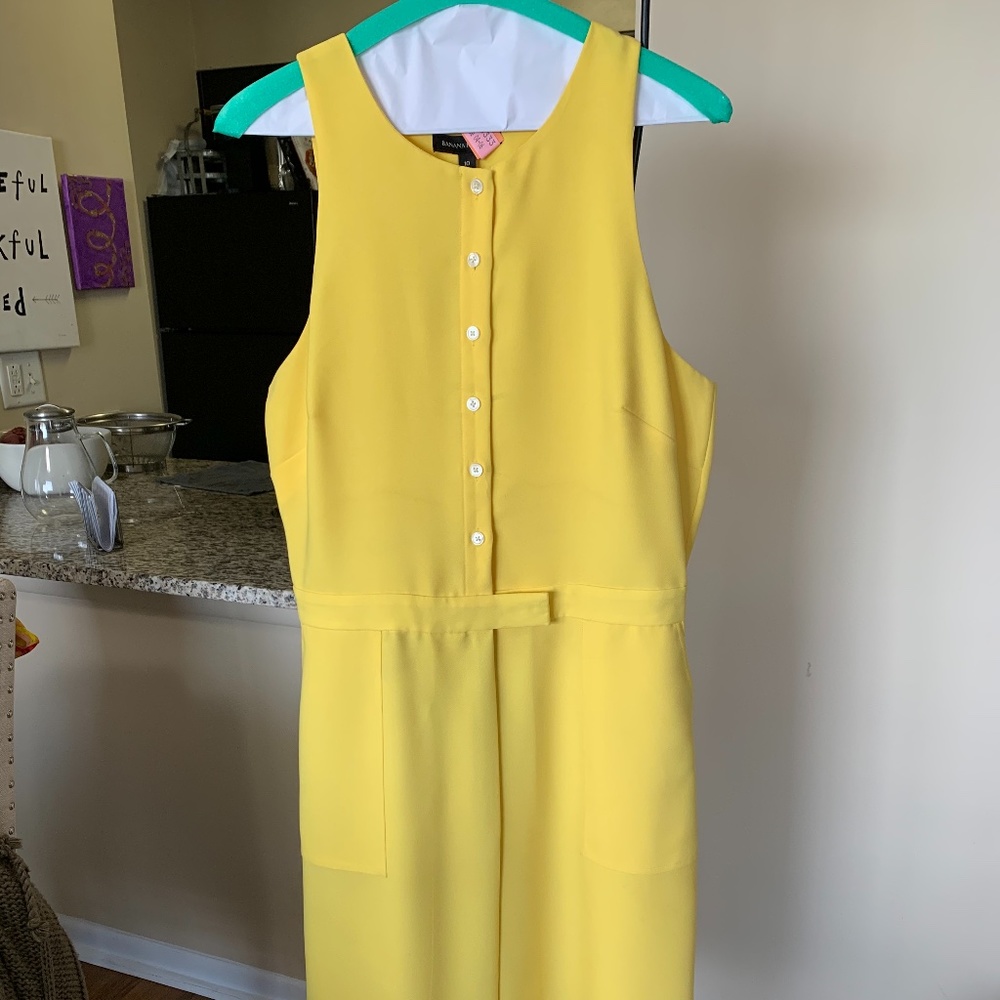 Yellow Banana Republic Mid Dress